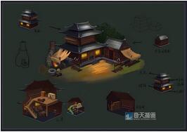 奇天CG學院,游戲場景,鐵匠鋪