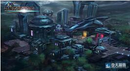 奇天CG學院,游戲場景,科幻城